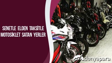 Senetle Elden Taksitle Motosiklet Satan Yerler