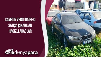 Samsun Vergi Dairesi Satışa Çıkarılan Hacizli Araçlar