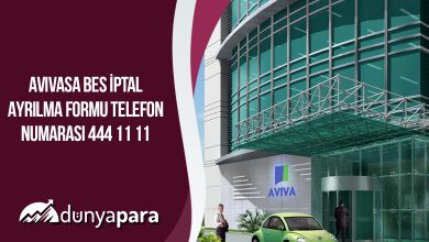 Avivasa BES İptal Ayrılma Formu Telefon Numarası 444 11 11