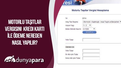 Motorlu Taşıtlar Vergisini Kredi Kartı İle Ödeme Nereden, Nasıl Yapılır?